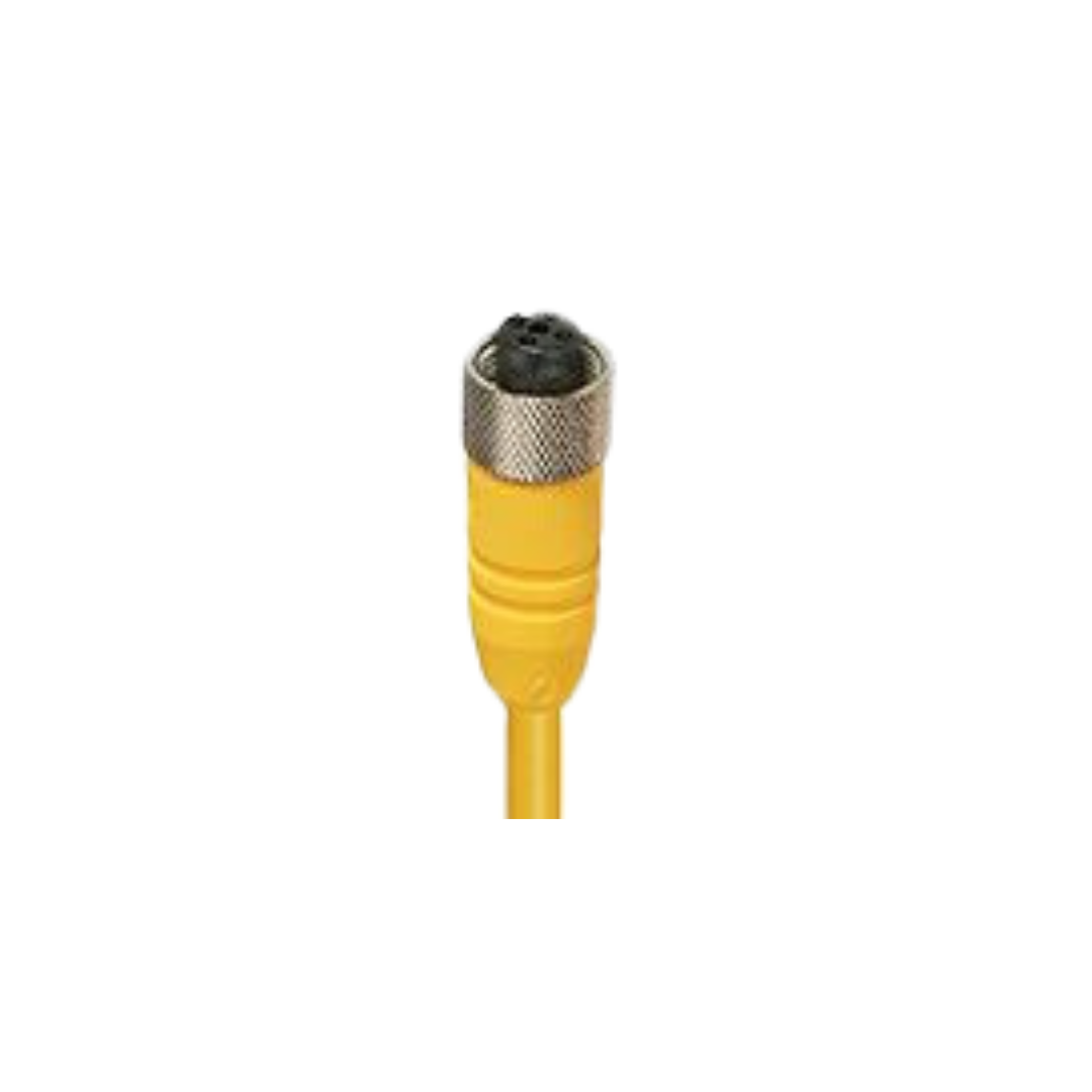 M12 A-coded female yellow body PUR yellow 5wire